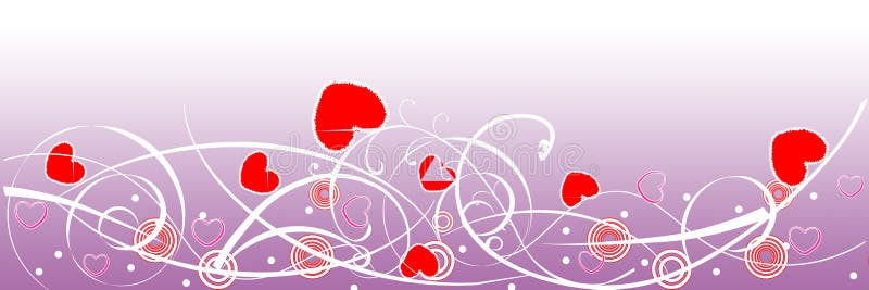 En-tête de Web de jour de Valentine illustration stock En-tête de Web de jour de Valentine illustration stock
