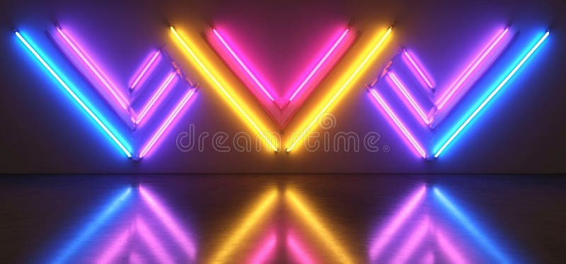 En un oscuro cemento grunge y en el pasillo del túnel subterráneo de hormigón estudio hangar una representación 3D de vidrio esmer ilustración del vector