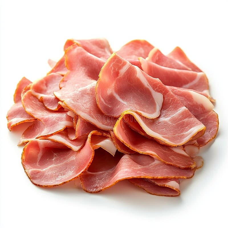 En utsökt skorsten med tunt skivat saltat kött perfekt för smörgåsar vektor illustrationer