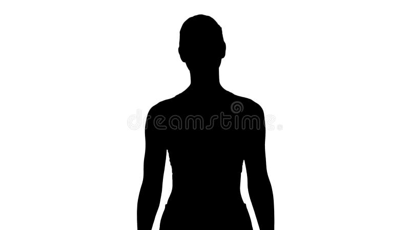 En vrouw die van silhouet de glimlachende sporten lopen glimlachen stock fotografie En vrouw die van silhouet de glimlachende sporten lopen glimlachen stock fotografie