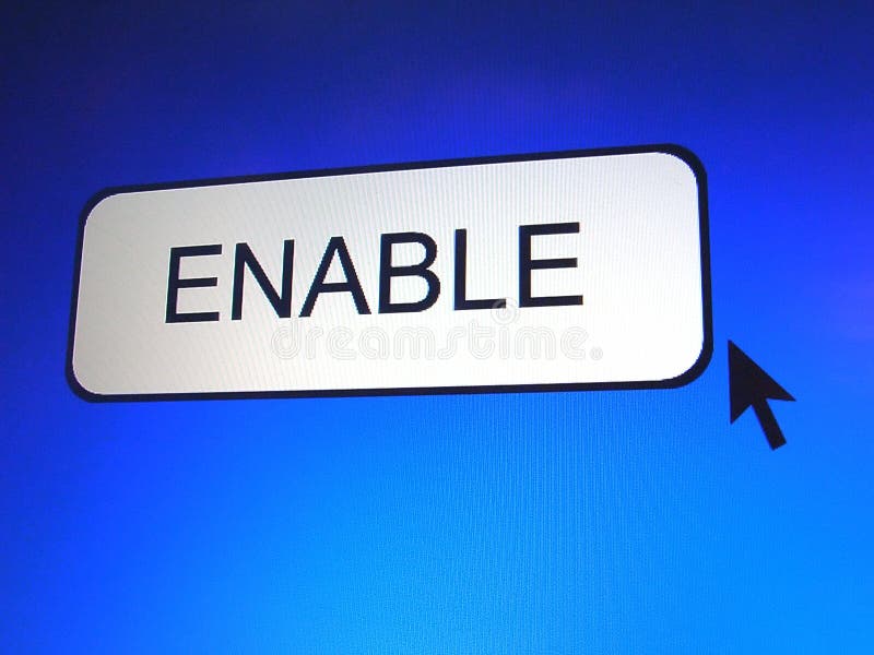 Enable Button vector illustration
