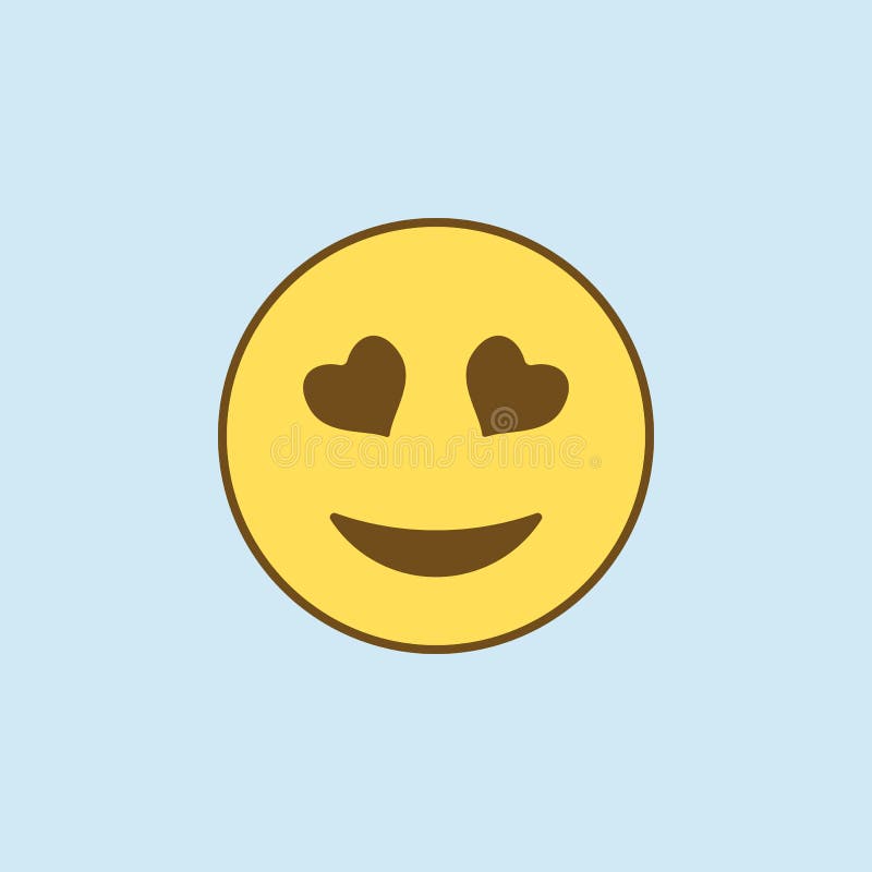 Enamored 2 colored line icon. Simple yellow and brown element illustration. enamored concept outline symbol design from emoji set on light background