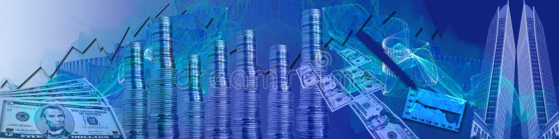 Encabeçamento: Mercado de valores de acção ilustração do vetor Encabeçamento: Mercado de valores de acção ilustração do vetor