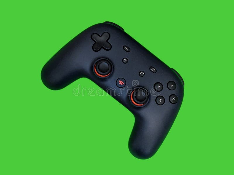 Fechamento De Uma Controladora De Jogos Do Google Stadia Sendo