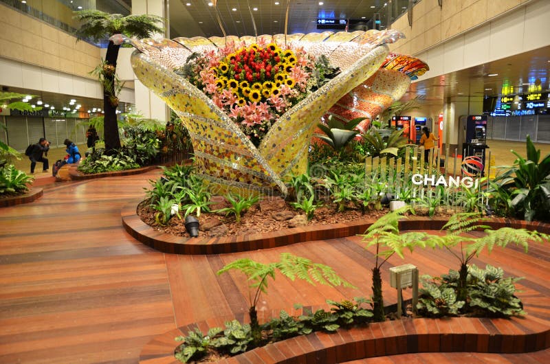 Enchanted Garden at Changi International Airport, Singapore Editorial