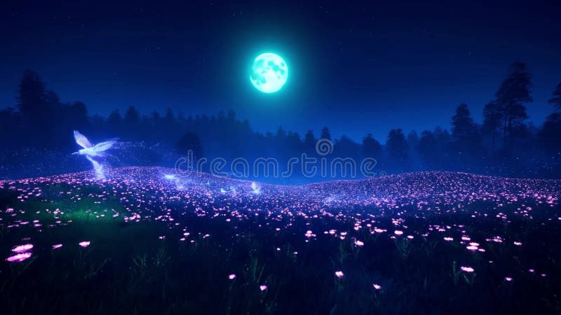 Enchanted Magical Forest with Mystical Atmosphere royalty free illustration