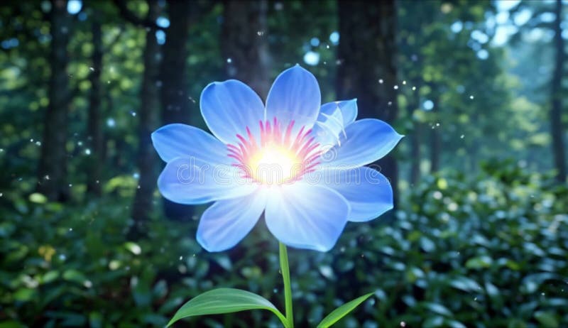 Enchanted Magical Forest with Mystical Atmosphere vector illustration