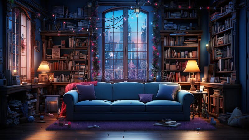 Enchanting Christmas Wonderland Stock Illustration - Illustration of enchanting, festive: 298558082