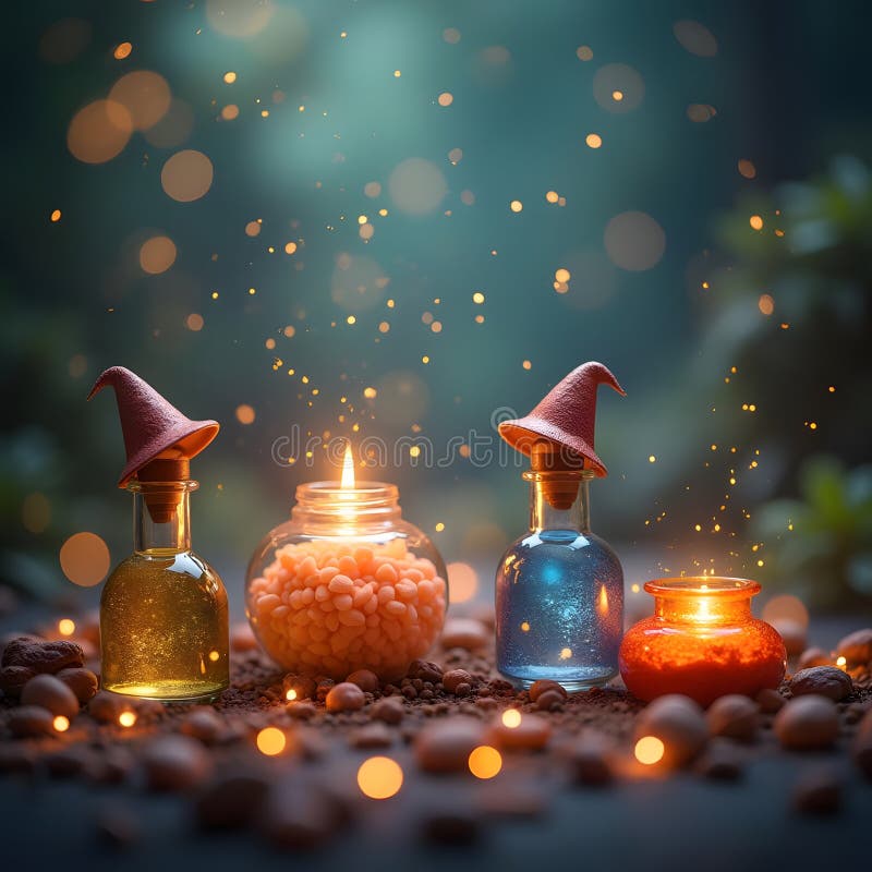Enchanting Collection of Magical Objects in Dreamy Bokeh. Explore a mesmerizing collection of enchanting and magical objects captured in dreamy bokeh, transporting you to a whimsical realm of wonder and imagination.