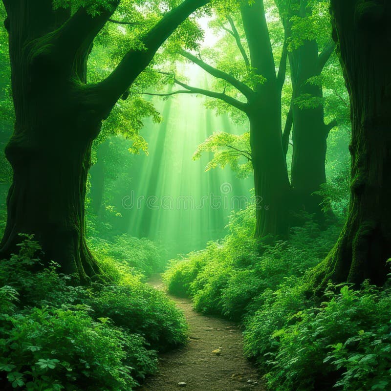 Enchanting Emerald Green Landscape för St.. Patricks Day-firande stock illustrationer