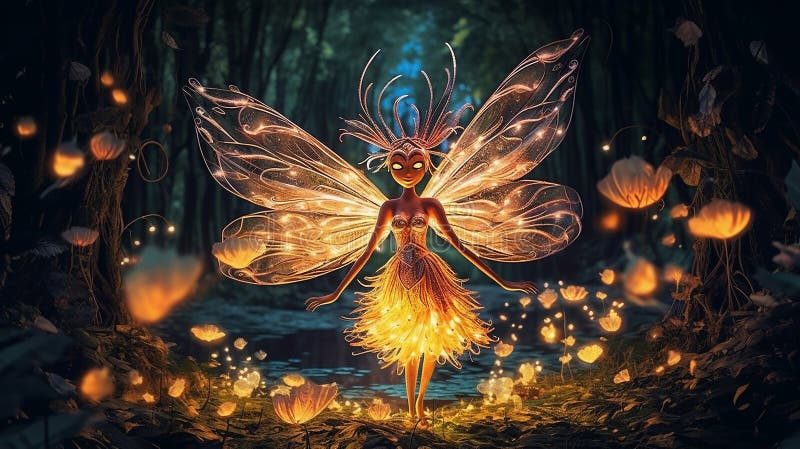 An enchanting fairy created with delicate quilling technique, adorned with intricate paper coils stock photography