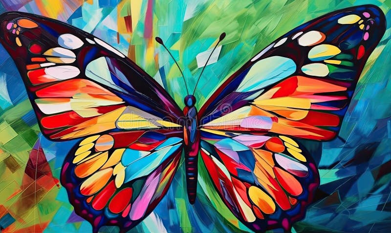 Enchanting fairy with large butterfly wings and magic wand Creating using generative AI tools stock photography