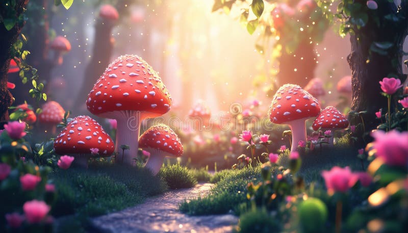 Enchanting Fairy Tale Elf Forest royalty free stock photos