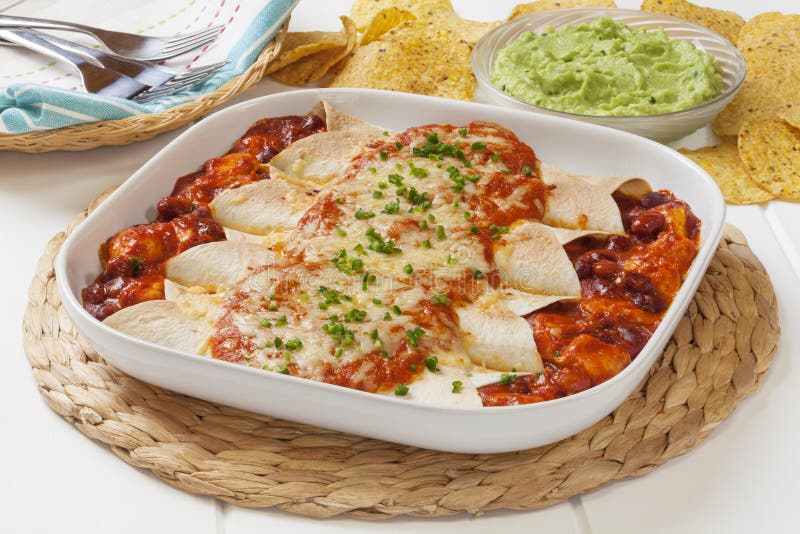 Enchiladas da galinha foto de stock royalty free Enchiladas da galinha foto de stock royalty free