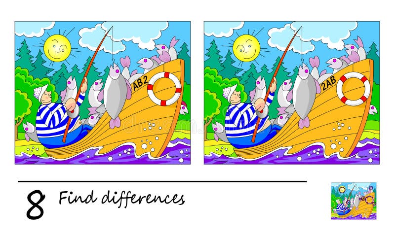 Jogo Quebra Cabeça Lógica Para Crianças Adultos Precisa Encontrar  Diferenças Stock Vector by ©Nataljacernecka 175736904