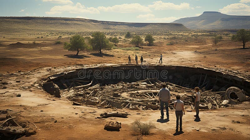 Encounter in the third phase with a UFO. vector illustration