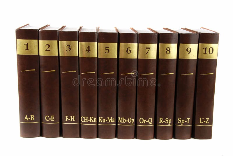 Enciclopedia impostato 10 pesante un libro.