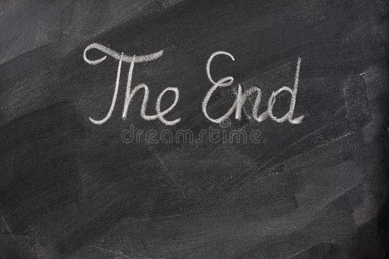 The end on blackboard