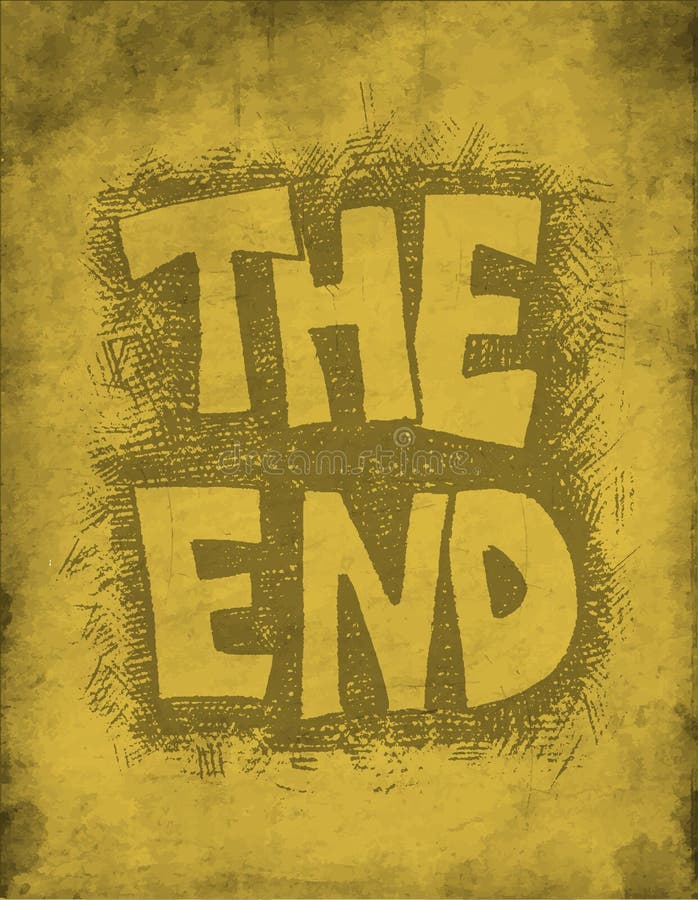 The End. Hand drawn. vector illustration
