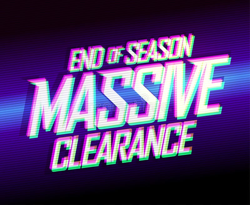 End of Season Massive Clearance Sale Vector  Banner or Poster
