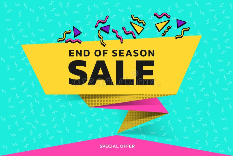 End of Season Sale Vector Banner Stock Vector Illustration of sale