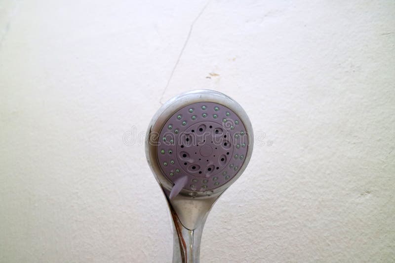 The End of the Shower Head is Rounded for Bathing Stock Photo Image