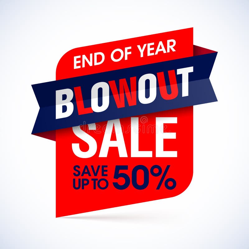 End of year blowout sale banner