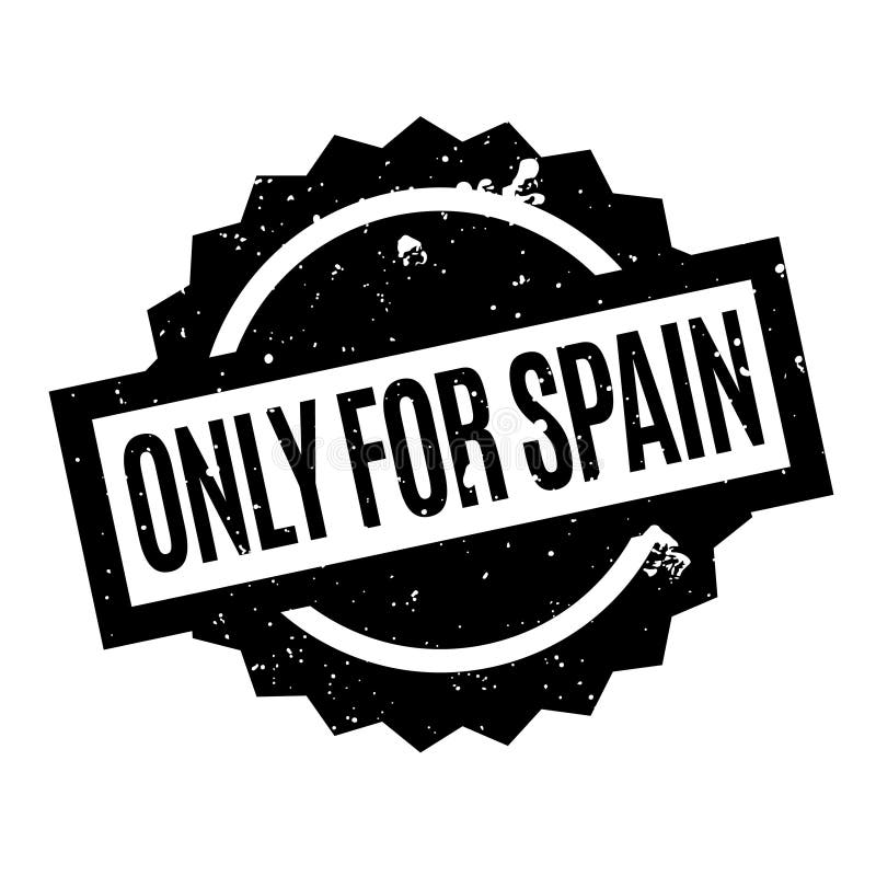 Endast för Spanien den rubber stämpeln royaltyfri illustrationer Endast för Spanien den rubber stämpeln royaltyfri illustrationer