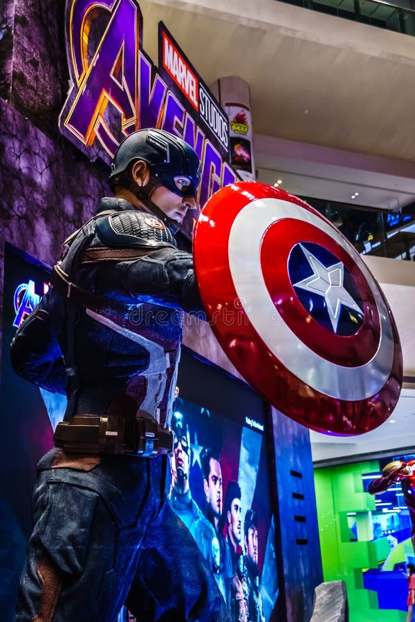 Captain America on Display at Marvel Studios' Avengers, Endgame Event at  Suntec City, Singapore. Imagem de Stock Editorial - Imagem de casco, homem:  272411654