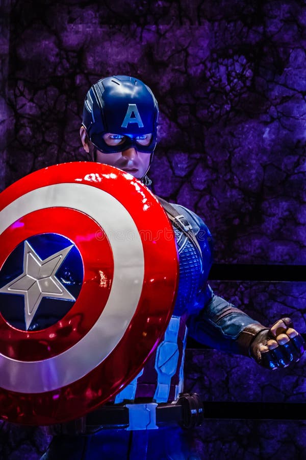 Captain America on Display at Marvel Studios' Avengers, Endgame Event at  Suntec City, Singapore. Imagem de Stock Editorial - Imagem de casco, homem:  272411654