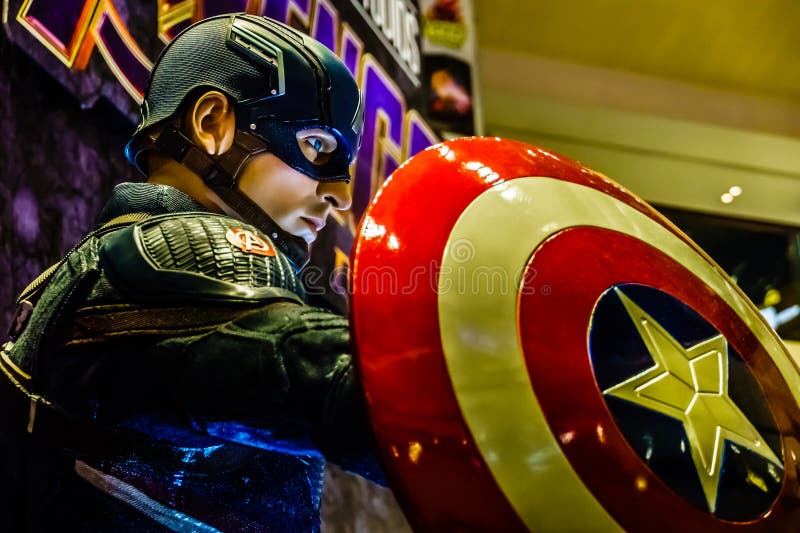 Captain America on Display at Marvel Studios' Avengers, Endgame Event at  Suntec City, Singapore. Imagem de Stock Editorial - Imagem de casco, homem:  272411654