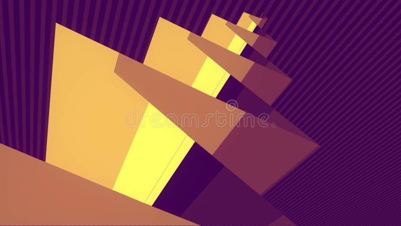 Endlessly flowing geometric zigzag pattern 3d render seamless loop animation 4K royalty free illustration