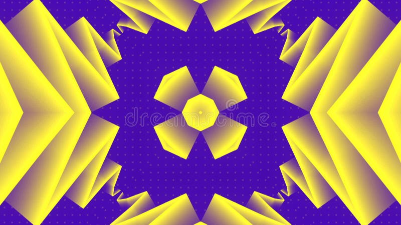 Endlessly flowing kaleidoscopic zigzag pattern 3d render seamless loop animation vector illustration