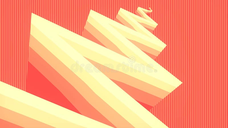 Endlessly moving zigzag pattern with a striped texture 3d render loop animation royalty free illustration