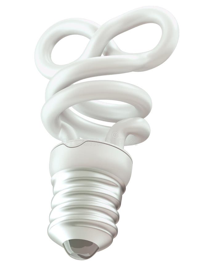 Endlessness or infinity symbol light bulb on white