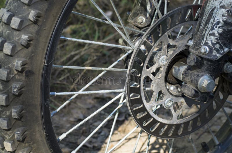Enduro Wheel Motorcycle Front Stock Photo Image of extreme, metal