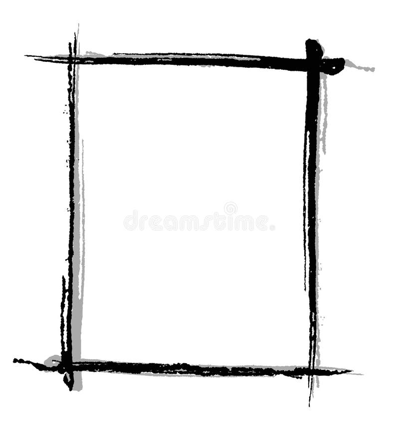 Enegreça o frame da escova ilustração do vetor Enegreça o frame da escova ilustração do vetor