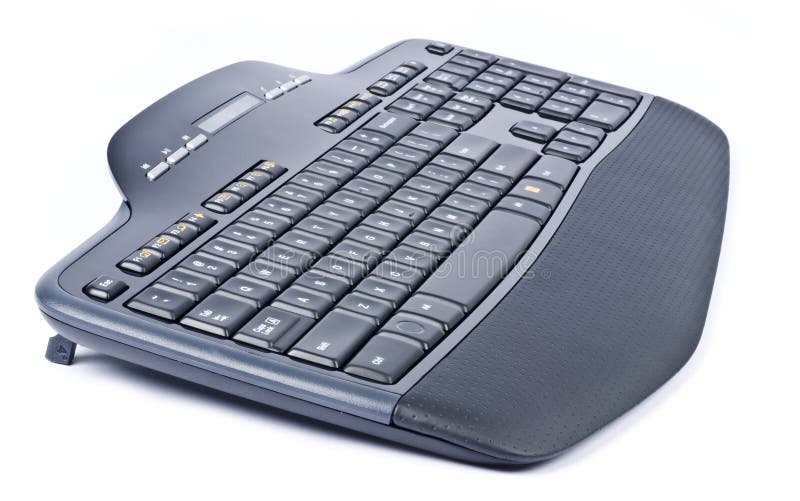 Enegreça o teclado de computador sem fio foto de stock royalty free