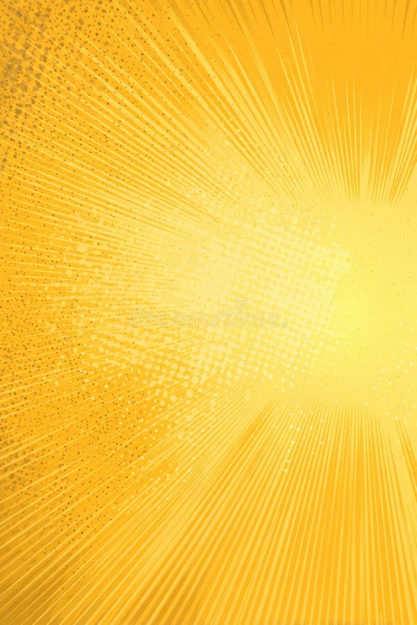 Energetic Abstract Background with Yellow Light Burst and Halftone Effects royalty free illustration
