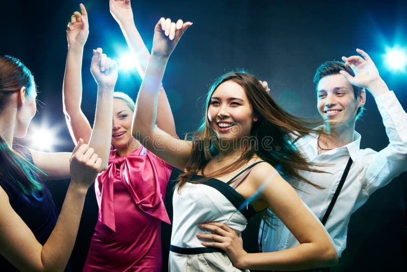 Party People Dancing in Disco Club Stock Image - Image of happy, music ...