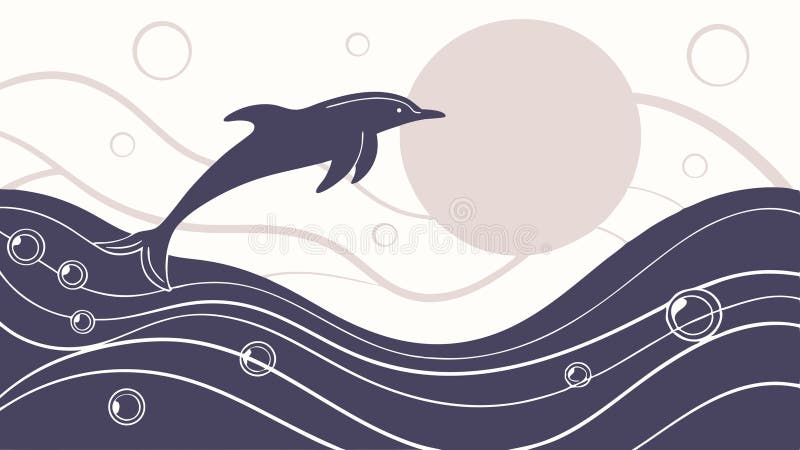 Energetiskt delfinutlösande från havsvågens havslevande vektorvektor för havsvik (Ocean Waves Freedom Life Life Vector) Generativ. En kraftfull vektor som illustrerar en graverande delfin som går kraftigt från havsvågor som symboliserar frihet och havens livskraft. Idealisk för ekologiska kampanjer, marina biologiteman eller lekfull vattendesign. Den här levande grafiken är perfekt för att förmedla sjöräddningens glädje och skönhet i digital design och design för tryckvektorer Generativ AI