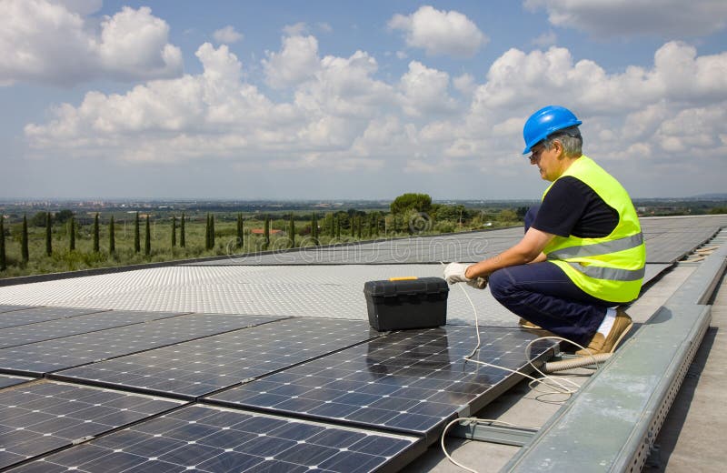Energia fotovoltaica immagine stock Energia fotovoltaica immagine stock
