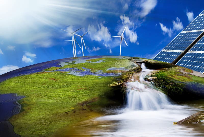 Energia rinnovabile ed ambiente immagini stock libere da diritti Energia rinnovabile ed ambiente immagini stock libere da diritti