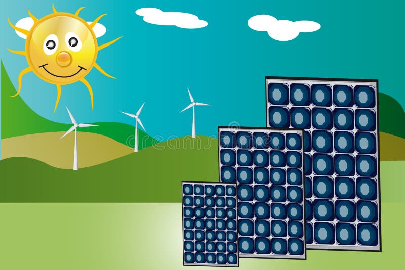 Energia solar ilustração stock Energia solar ilustração stock
