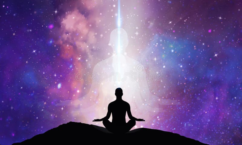 Energia spirituale che guarisce la coscienza risvegliando l'espansione della meditazione