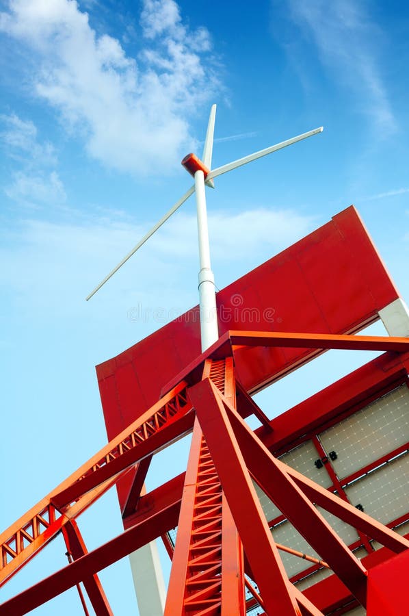 Energias eólicas fotografia de stock royalty free