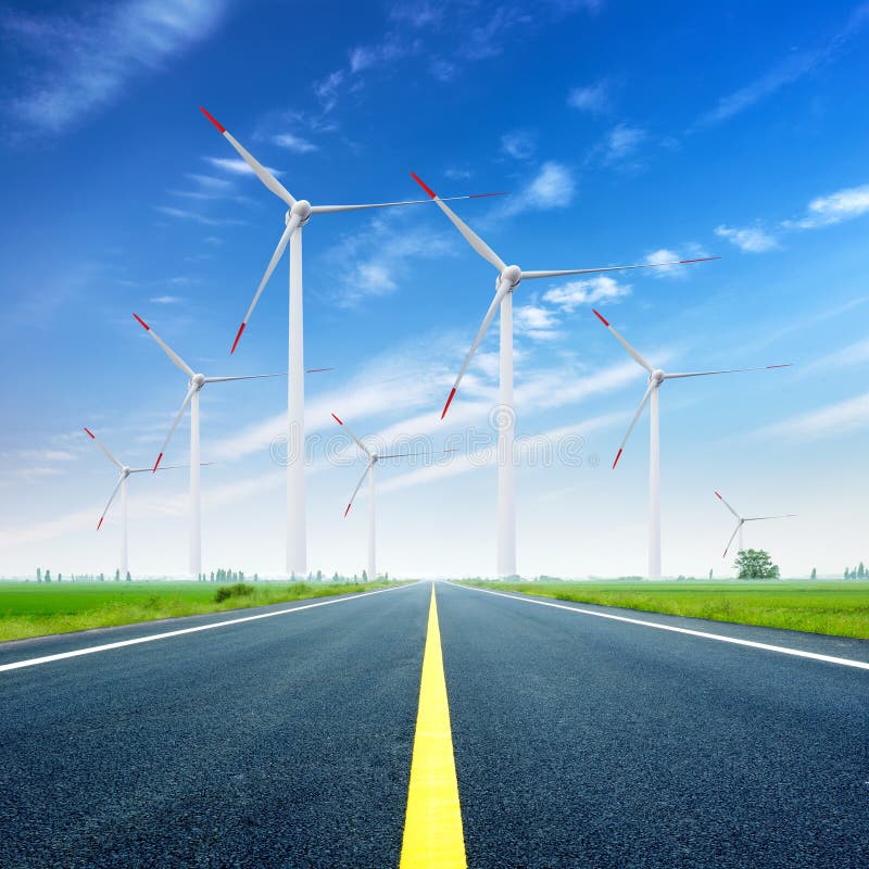 Energias eólicas foto de stock