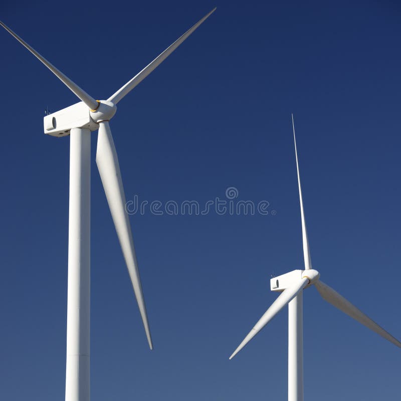 Windmills for renewable electric energy production, Pozuelo de Aragon, Zaragoza, Aragon, Spain. Windmills for renewable electric energy production, Pozuelo de Aragon, Zaragoza, Aragon, Spain