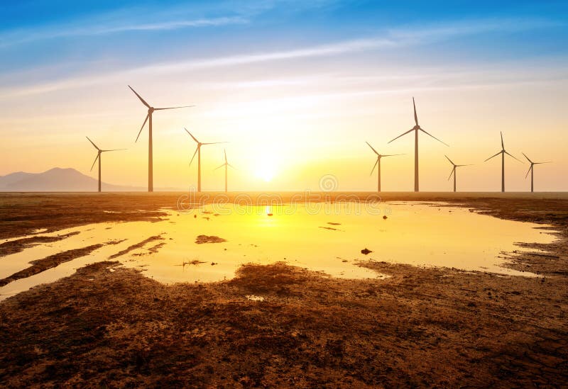 Energias eólicas fotografia de stock