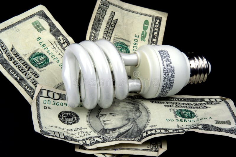 Energie - de Gloeilamp van de besparing stock afbeelding Energie - de Gloeilamp van de besparing stock afbeelding